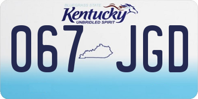 KY license plate 067JGD