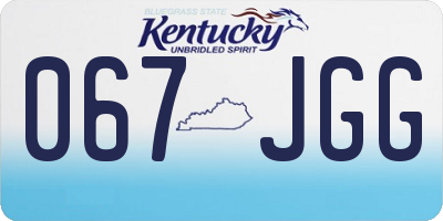 KY license plate 067JGG