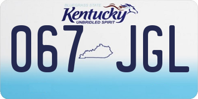 KY license plate 067JGL