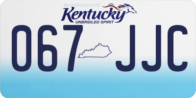 KY license plate 067JJC