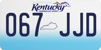 KY license plate 067JJD