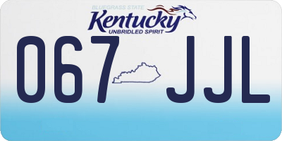 KY license plate 067JJL