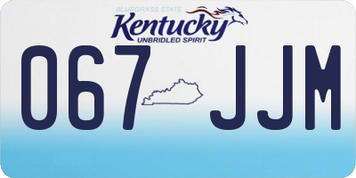 KY license plate 067JJM