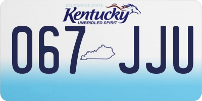 KY license plate 067JJU