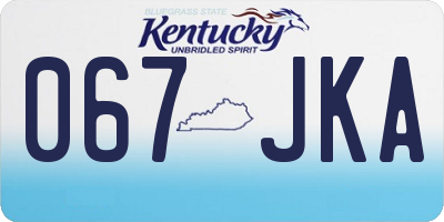 KY license plate 067JKA