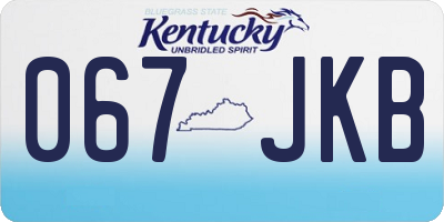 KY license plate 067JKB