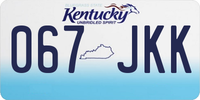 KY license plate 067JKK