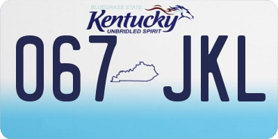 KY license plate 067JKL