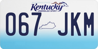 KY license plate 067JKM