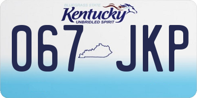 KY license plate 067JKP