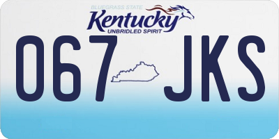 KY license plate 067JKS