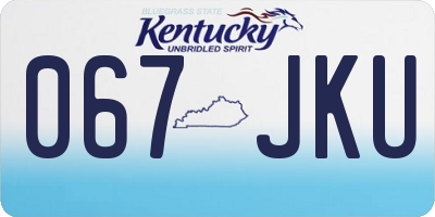 KY license plate 067JKU