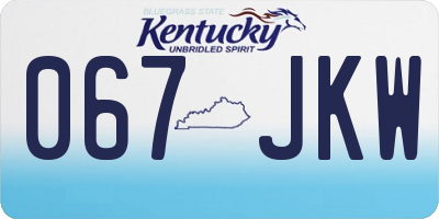 KY license plate 067JKW