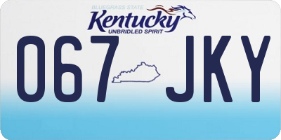 KY license plate 067JKY