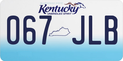 KY license plate 067JLB