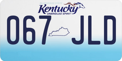 KY license plate 067JLD