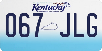 KY license plate 067JLG