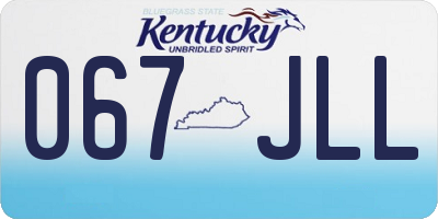 KY license plate 067JLL