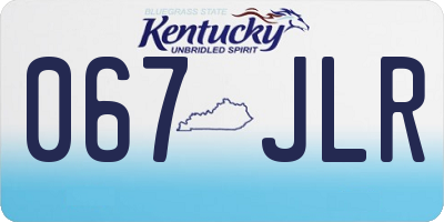 KY license plate 067JLR