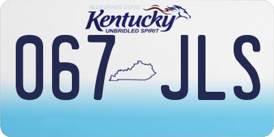 KY license plate 067JLS