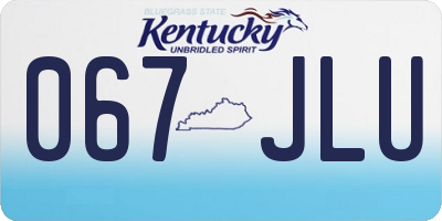 KY license plate 067JLU
