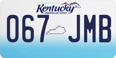 KY license plate 067JMB