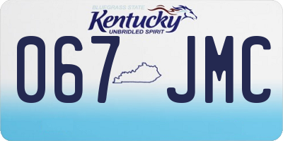 KY license plate 067JMC