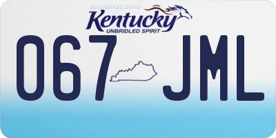 KY license plate 067JML