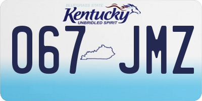 KY license plate 067JMZ