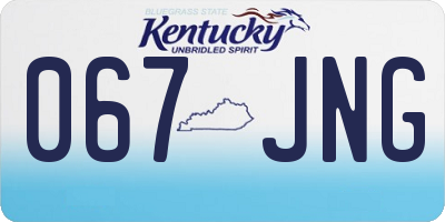 KY license plate 067JNG