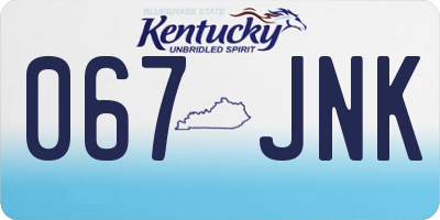 KY license plate 067JNK