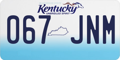 KY license plate 067JNM