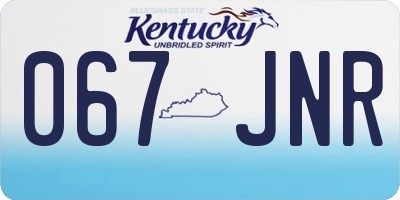 KY license plate 067JNR