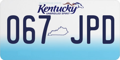 KY license plate 067JPD