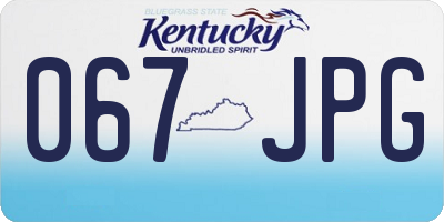 KY license plate 067JPG