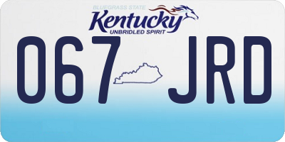 KY license plate 067JRD