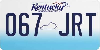 KY license plate 067JRT