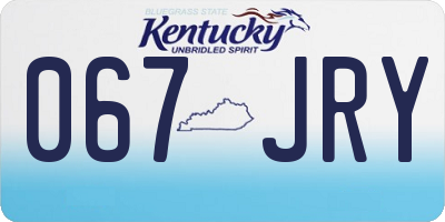 KY license plate 067JRY