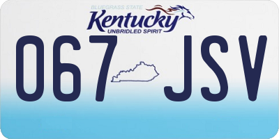 KY license plate 067JSV