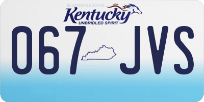 KY license plate 067JVS