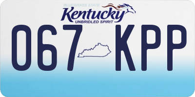 KY license plate 067KPP
