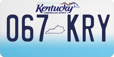 KY license plate 067KRY