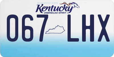 KY license plate 067LHX