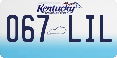 KY license plate 067LIL
