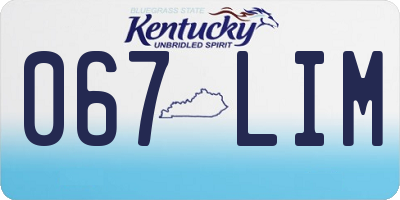 KY license plate 067LIM
