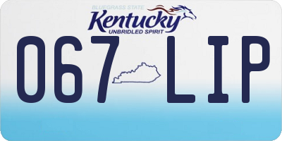 KY license plate 067LIP