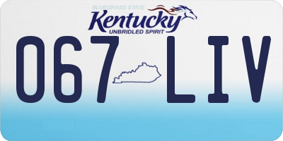 KY license plate 067LIV