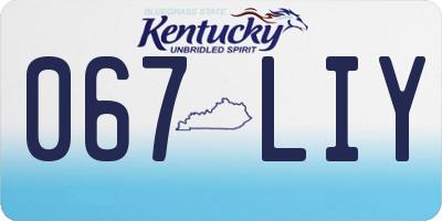 KY license plate 067LIY