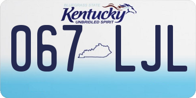 KY license plate 067LJL