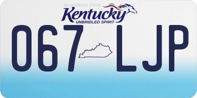 KY license plate 067LJP